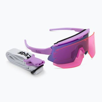 Occhiali da sole Bliz Breeze Small viola opaco/grigio viola specchiato/rosa