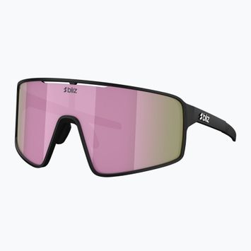 Occhiali da sole Bliz P001S nero opaco/marrone a specchio rosa