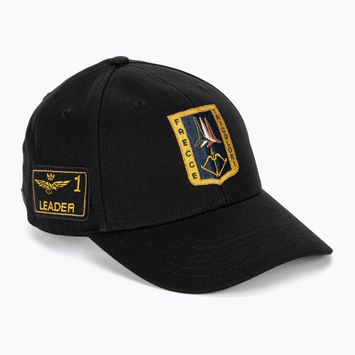 Cappello da baseball da uomo Aeronautica Militare Frecce Tricolori Patch jet nero