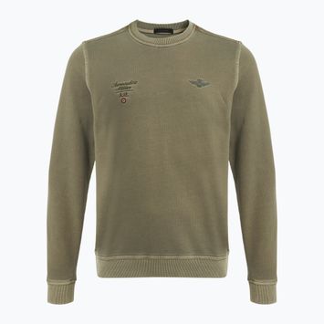 Felpa da uomo Aeronautica Militare Girocollo lavaggio oliva militare