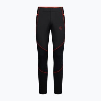 Leggings da corsa La Sportiva uomo Primal nero/pomodoro ciliegia