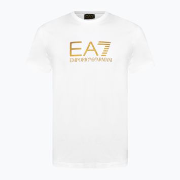 Uomo EA7 Emporio Armani Train Gold Label Tee Pima Big Logo bianco