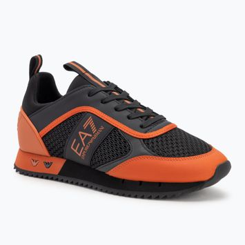 EA7 Emporio Armani Lacci bianchi e neri scarpe da tè nere/robois
