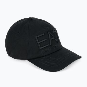 EA7 Emporio Armani Train Logo Series Cappello da baseball ricamato nero
