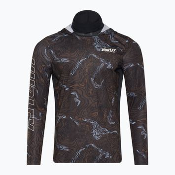 Hurley H2O-Dri Atticus Moab UPF Hood Uomo a maniche lunghe nero