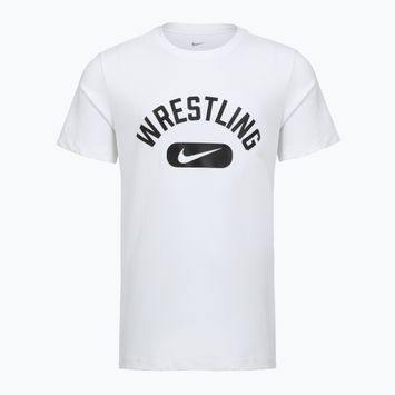 T-shirt da uomo Nike Wrestling Disc DFC white/black