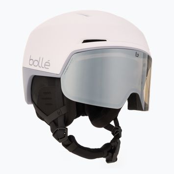 Casco da sci Bollé X-Fusion bianco lilla opaco/fotocromatico pistola