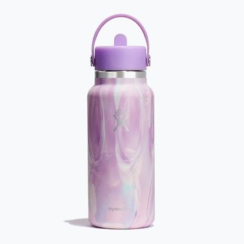 Hydro Flask Wide Flex Straw Cap Jelly 945 ml bottiglia termica viola swirl