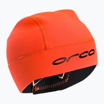 Cappello da bagno Orca Cappello in neoprene arancione ad alta visibilità