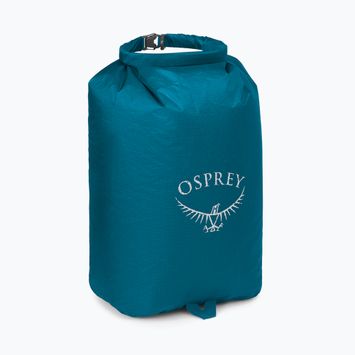 Sacco a secco ultraleggero Osprey 12 l blu fronte acqua