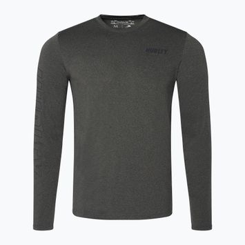 Hurley uomo H2O-Dri Easton manica lunga in erica nera