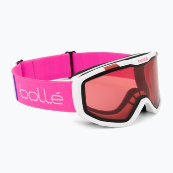 Occhiali da sci per bambini Bollé Rocket white& pink matte/ vermillon
