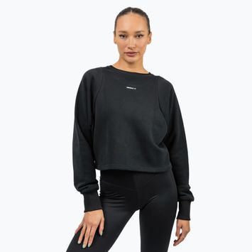 Top da allenamento donna NEBBIA Gym Spirit Crop nero