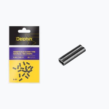 Delphin leader clips Doppio 20 pezzi nero 969E01008