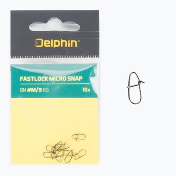 Delphin Fastlock Micro Snap spinning safety pin 10 pezzi argento 969C04100