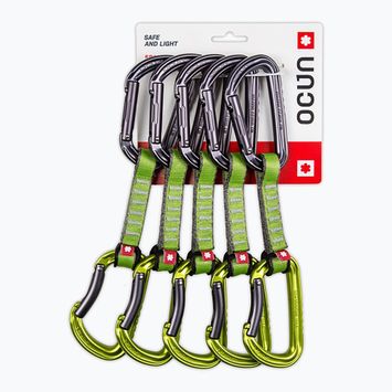 Ocun Falcon QD PA 10 cm, ausilio per l'arrampicata 5 pezzi verde.