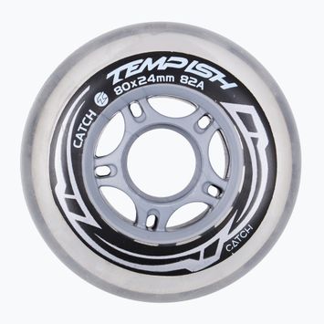 Tempish Catch 80 mm/82A ruote per rollerblade 4 pezzi trasparenti.