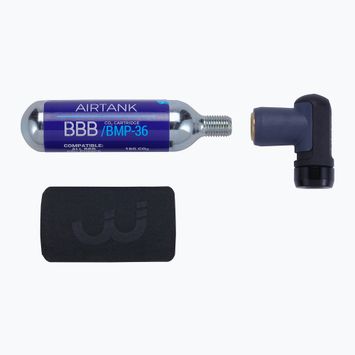 BBB Cycling Pompa Co2 AirPush + 1x cartuccia da 16 g nero