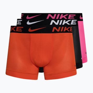 Boxer da uomo Nike Dri-FIT Cotton Trunk 3 paia rosso picante/fucsia laser/nero