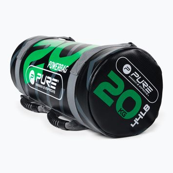 Pure2Improve 20kg Power Bag nero-verde P2I202250 borsa da allenamento