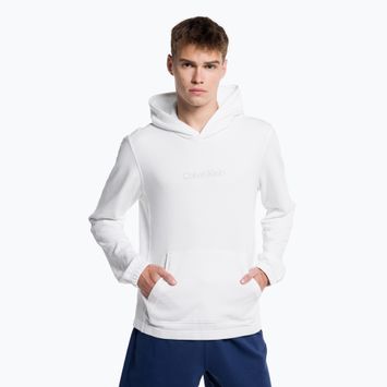 Calvin Klein Uomo Felpa con cappuccio bianco brillante
