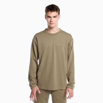 Felpa uomo Calvin Klein Pullover grigio oliva