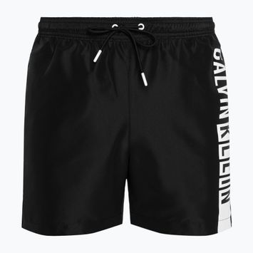 Pantaloncini da bagno Calvin Klein Medium con coulisse e grafica da uomo, nero