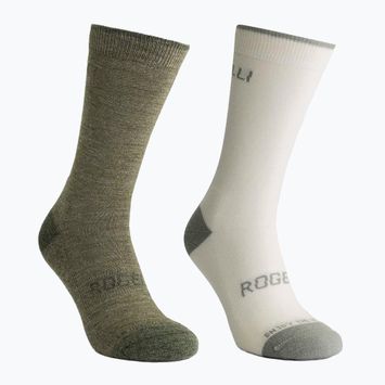 Calze da ciclismo Rogelli Wool Wintersocks 2 paia verde