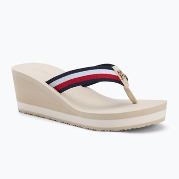 Tommy Hilfiger donna Corporate Wedge Beach Sandal infradito in mussola