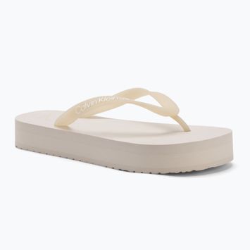 Calvin Klein infradito donna YW0YW01830 Beach Sandal Flatform Tpu eggshell/bright white