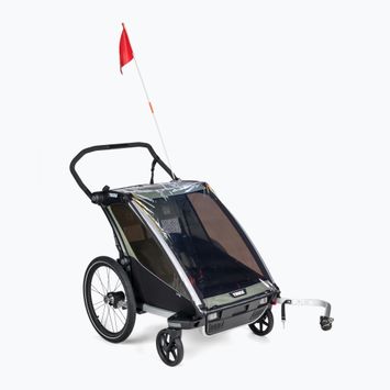 Rimorchio per biciclette Thule Chariot Lite a due posti verde 10203022