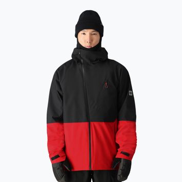 Giacca da snowboard 686 Hydra Thermagraph da uomo, colorblock rosso vero