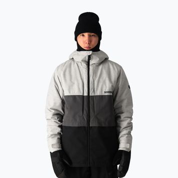 Giacca da snowboard 686 Smarty 3-in-1 Form white heather colorblock da uomo