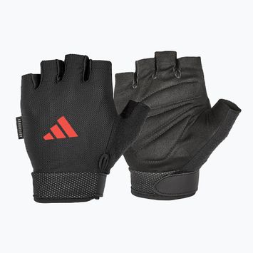 Guanti da allenamento adidas Essential regolabili nero/rosso