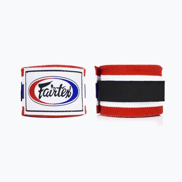 Fairtex Handwraps 455 cm bende da boxe rosso/bianco/blu