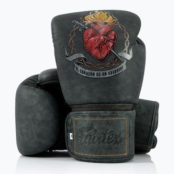 Guanti da boxe Fairtex X Tom Atencio Il cuore del guerriero Boxe carbone
