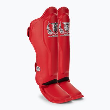 Protezioni per tibia e piede rosse Top King Pro Semi Leather