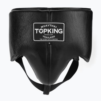Top King Protezione pancia in vera pelle nera