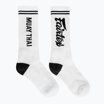 Calze Fairtex "Muay Thai" bianco/nero