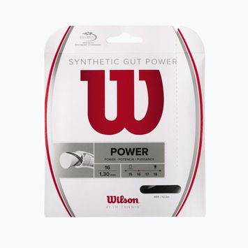 Wilson Synthetic Gut Power 16 corda da tennis 12,2 m nero WRZ945200