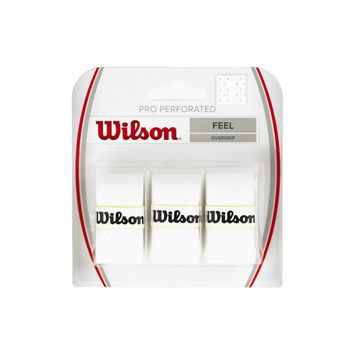 Wilson Pro Overgrip Perforated racchetta avvolge 3 pezzi bianco WRZ4005WH