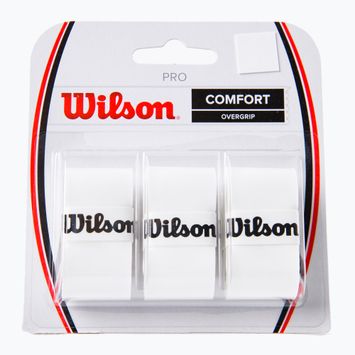 Wilson Pro Comfort Overgrip racchette da tennis 3 pezzi bianco WRZ4014WH+