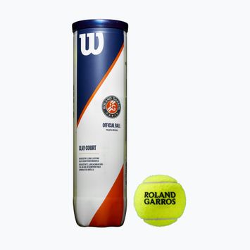 Palline da tennis Wilson Roland Garros Clay Ct 4 pezzi giallo WRT115000