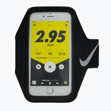 Nike Lean Arm Band fascia telefonica da corsa nero/nero/argento