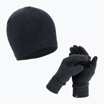 Set berretto e guanti Nike Fleece donna nero/nero/argento