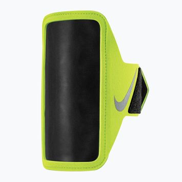 Fascia da braccio Nike Lean Arm Band Regular volt/nero/argento per la corsa