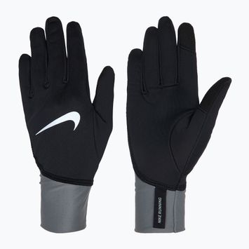 Guanti da corsa Nike Pacer Midweight RG da donna nero/grigio fumo/argento