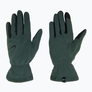 Guanti da corsa Nike One Therma-Fit Fleece da donna verde vintage/nero