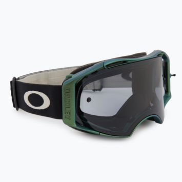 Oakley Airbrake Occhiali da ciclismo MTB nero verde colourshift/grigio chiaro