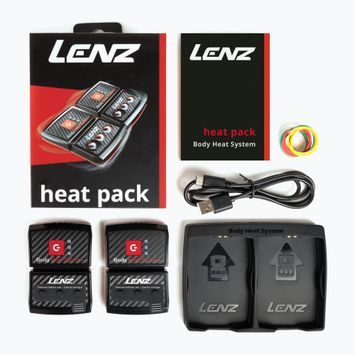 Lenz Heat Pack Sock Batterie 2.0 (USB) 2 pezzi nero/rosso